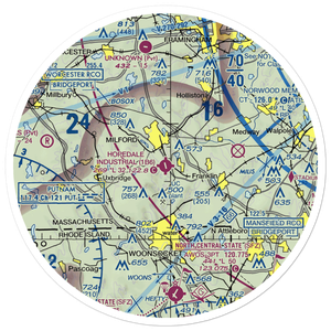 Hopedale Industrial Park Airport (1B6) VFR Sectional Sticker (30 mile)