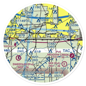 Howell New Lenox Airport (1C2) VFR Sectional Sticker (20 mile)