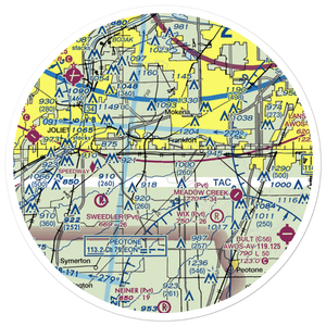 Howell New Lenox Airport (1C2) VFR Sectional Sticker (30 mile)