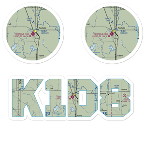 Redfield Municipal Airport (1D8) VFR Sectional Sticker Pack