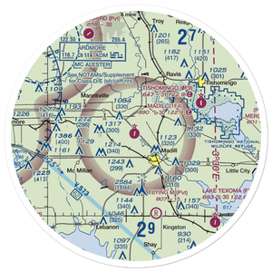 Madill Municipal Airport (1F4) VFR Sectional Sticker (30 mile)
