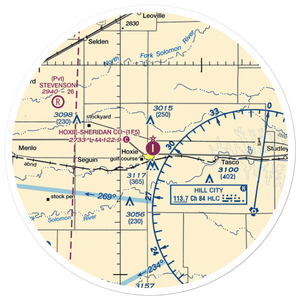 Hoxie-Sheridan County Airport (1F5) VFR Sectional Sticker (30 mile)