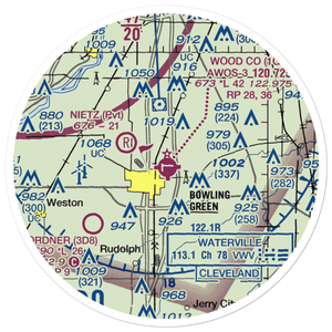 Wood County Airport (1G0) VFR Sectional Sticker (20 mile)