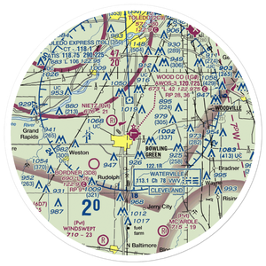 Wood County Airport (1G0) VFR Sectional Sticker (30 mile)