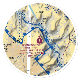 Grand Canyon West Airport (1G4) VFR Sectional Sticker (20 mile)