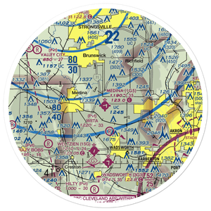 Medina Municipal Airport (1G5) VFR Sectional Sticker (30 mile)