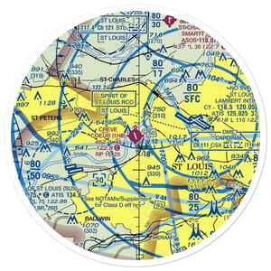 Creve Coeur Airport (1H0) VFR Sectional Sticker (30 mile)