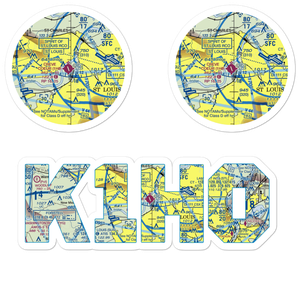 Creve Coeur Airport (1H0) VFR Sectional Sticker Pack