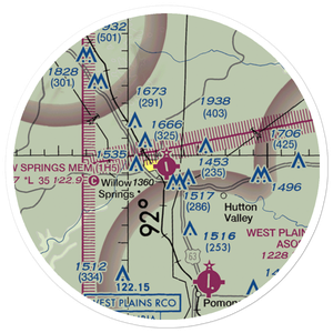 Willow Springs Memorial Airport (1H5) VFR Sectional Sticker (20 mile)
