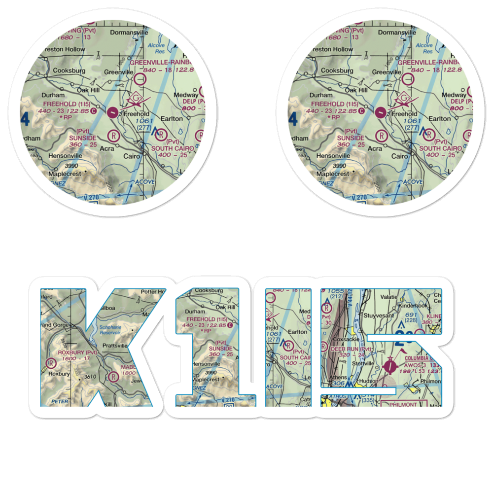 Freehold Airport (1I5) VFR Sectional Sticker Pack 