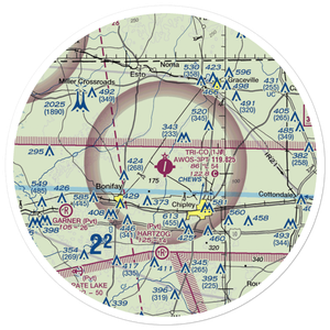 Tri-County Airport (1J0) VFR Sectional Sticker (30 mile)