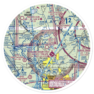 Bob Lee Flight Strip (1J6) VFR Sectional Sticker (30 mile)