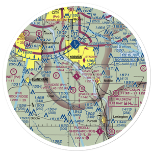 David Jay Perry Airport (1K4) VFR Sectional Sticker (30 mile)