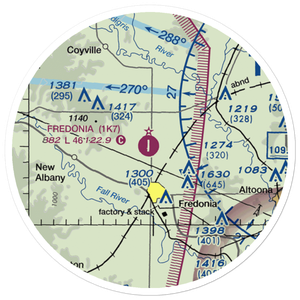 Fredonia Airport (1K7) VFR Sectional Sticker (20 mile)