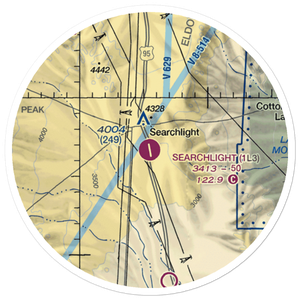Searchlight Airport (1L3) VFR Sectional Sticker (20 mile)
