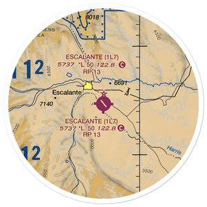 Escalante Municipal Airport (1L7) VFR Sectional Sticker (20 mile)