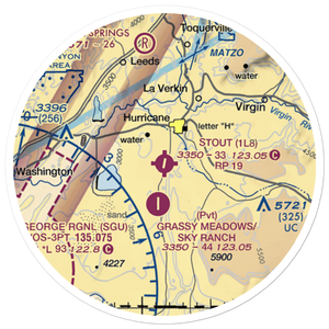 General Dick Stout Field (1L8) VFR Sectional Sticker (20 mile)