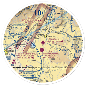 General Dick Stout Field (1L8) VFR Sectional Sticker (30 mile)