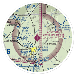 Posey Field (1M4) VFR Sectional Sticker (20 mile)