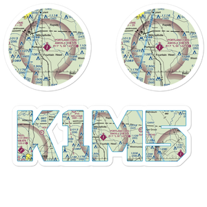 Portland Municipal Airport (1M5) VFR Sectional Sticker Pack