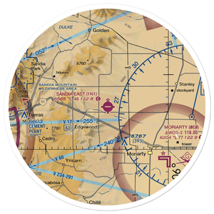Sandia Airpark Estates East Airport (1N1) VFR Sectional Sticker (30 mile)