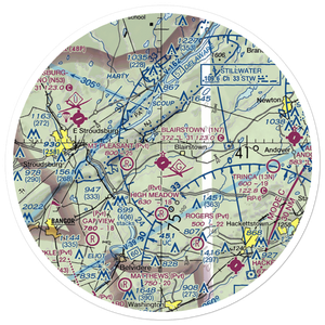 Blairstown Airport (1N7) VFR Sectional Sticker (30 mile)