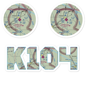 Thomas Municipal Airport (1O4) VFR Sectional Sticker Pack