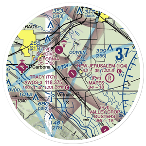 New Jerusalem Airport (1Q4) VFR Sectional Sticker (20 mile)