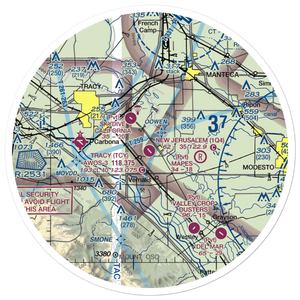 New Jerusalem Airport (1Q4) VFR Sectional Sticker (30 mile)