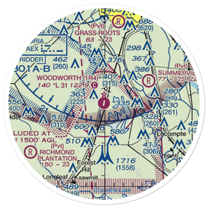 Woodworth Airport (1R4) VFR Sectional Sticker (20 mile)