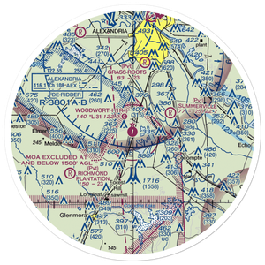 Woodworth Airport (1R4) VFR Sectional Sticker (30 mile)