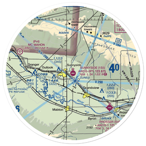 Sunnyside Municipal Airport (1S5) VFR Sectional Sticker (30 mile)