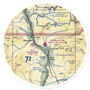Chewelah Municipal  Airport (1S9) VFR Sectional Sticker (30 mile)