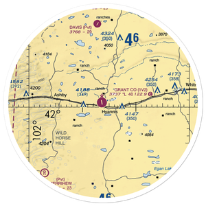 Grant County Airport (1V2) VFR Sectional Sticker (30 mile)