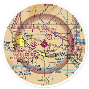 Fremont County Airport (1V6) VFR Sectional Sticker (20 mile)