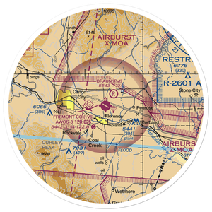 Fremont County Airport (1V6) VFR Sectional Sticker (30 mile)