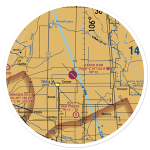 Leach Airport (1V8) VFR Sectional Sticker (30 mile)