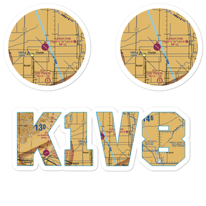 Leach Airport (1V8) VFR Sectional Sticker Pack