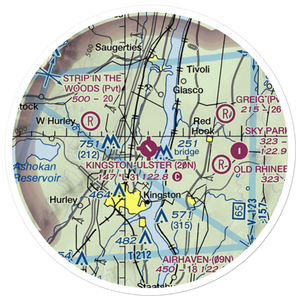 Kingston-Ulster Airport (20N) VFR Sectional Sticker (20 mile)