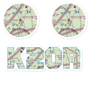 Crystal City Municipal Airport (20R) VFR Sectional Sticker Pack
