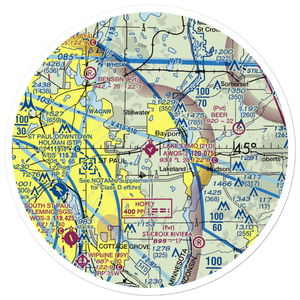 Lake Elmo Airport (21D) VFR Sectional Sticker (30 mile)