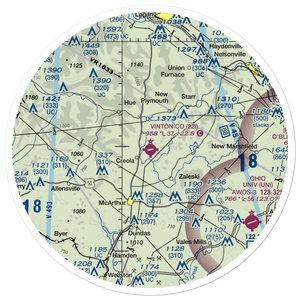 Vinton County Airport (22I) VFR Sectional Sticker (30 mile)