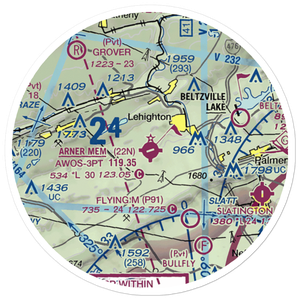 Jake Arner Memorial Airport (22N) VFR Sectional Sticker (20 mile)