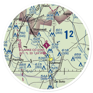Clarke County Airport (23M) VFR Sectional Sticker (20 mile)