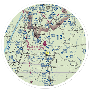Clarke County Airport (23M) VFR Sectional Sticker (30 mile)