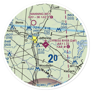 Cypress River Airport (24F) VFR Sectional Sticker (20 mile)