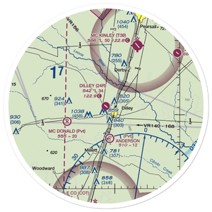 Dilley Airpark (24R) VFR Sectional Sticker (30 mile)