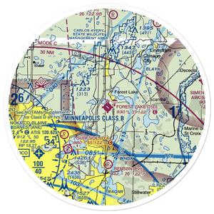 Forest Lake Airport (25D) VFR Sectional Sticker (30 mile)