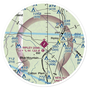 Ripley Airport (25M) VFR Sectional Sticker (20 mile)