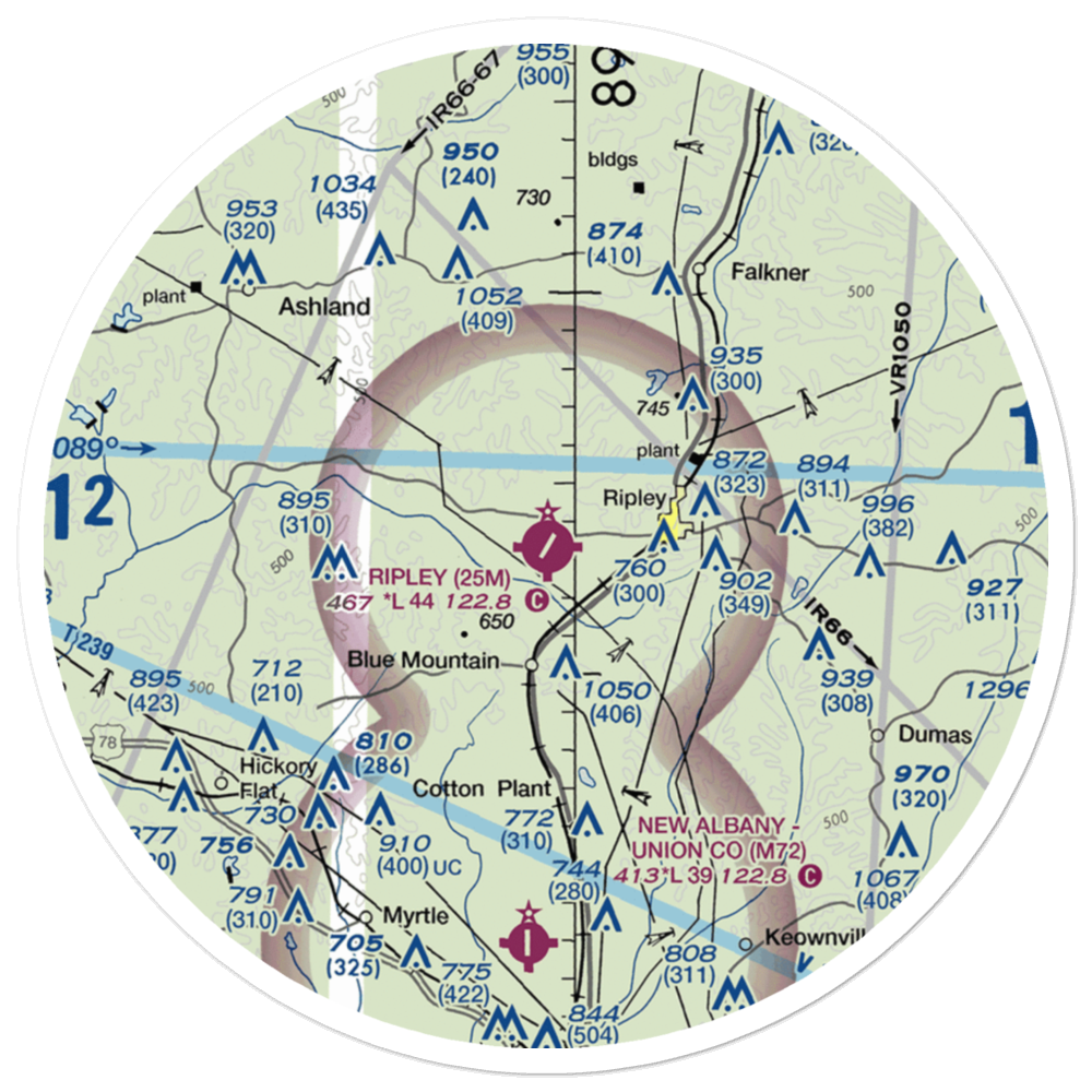 Ripley Airport (25M) VFR Sectional Sticker (30 mile) 